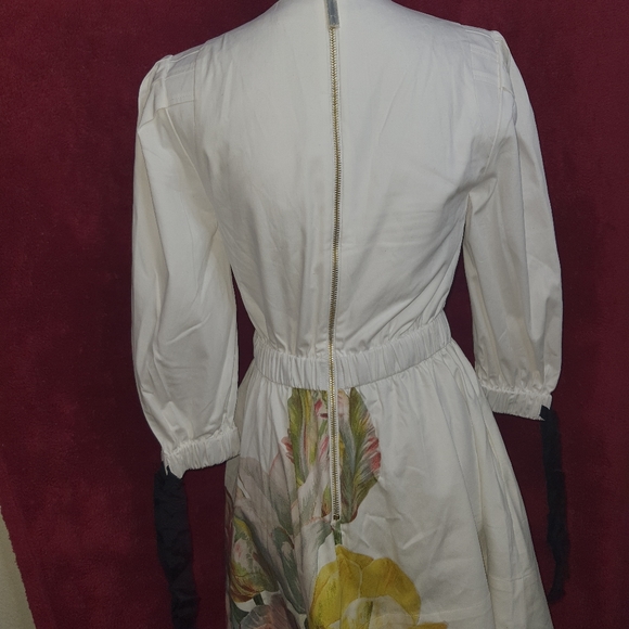 Ted Baker Tuleela Tranquility Print Dress, White - Picture 5 of 7